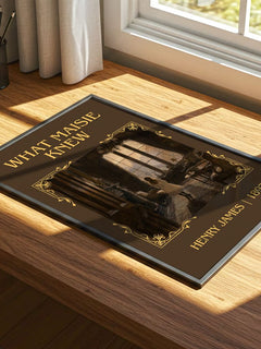 What Maisie Knew Classic Book Art Print by Henry James – print on a sunlit desk