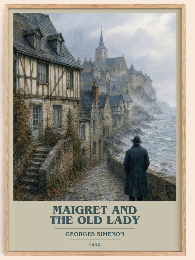 Maigret And The Old Lady Book Cover Poster by Georges Simenon