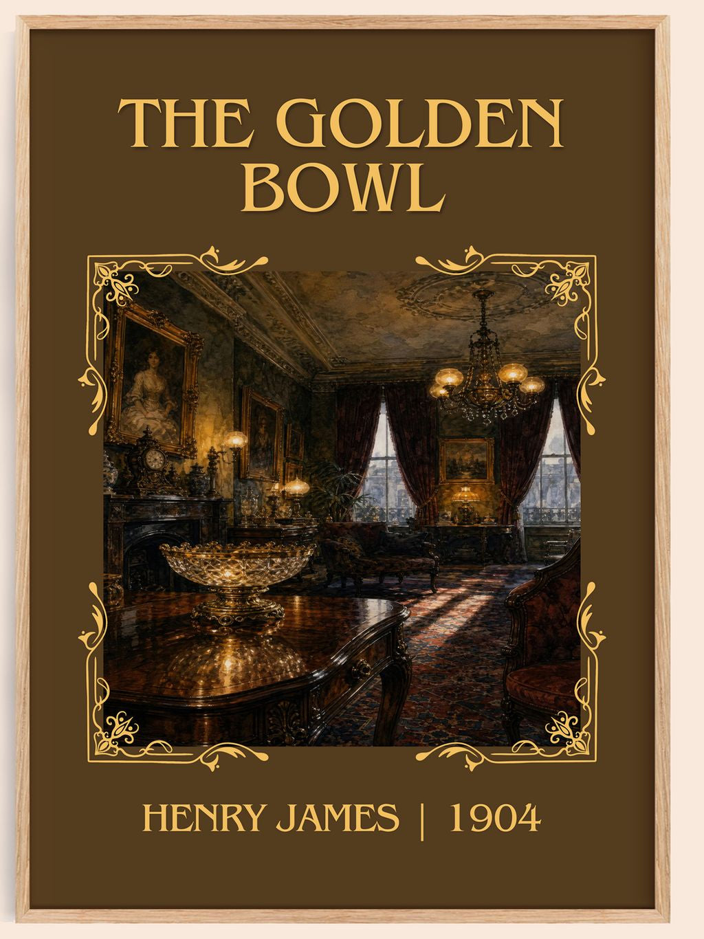 The Golden Bowl Classic Book Art Print by Henry James – book poster