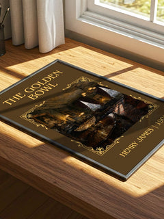 The Golden Bowl Classic Book Art Print by Henry James – print on a sunlit desk
