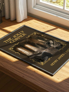 The Jolly Corner Classic Book Art Print by Henry James – print on a sunlit desk