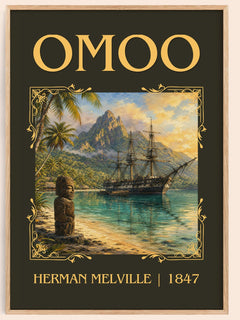 Omoo Classic Book Art Print by Herman Melville – book poster