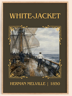 White-Jacket Classic Book Art Print by Herman Melville – book poster