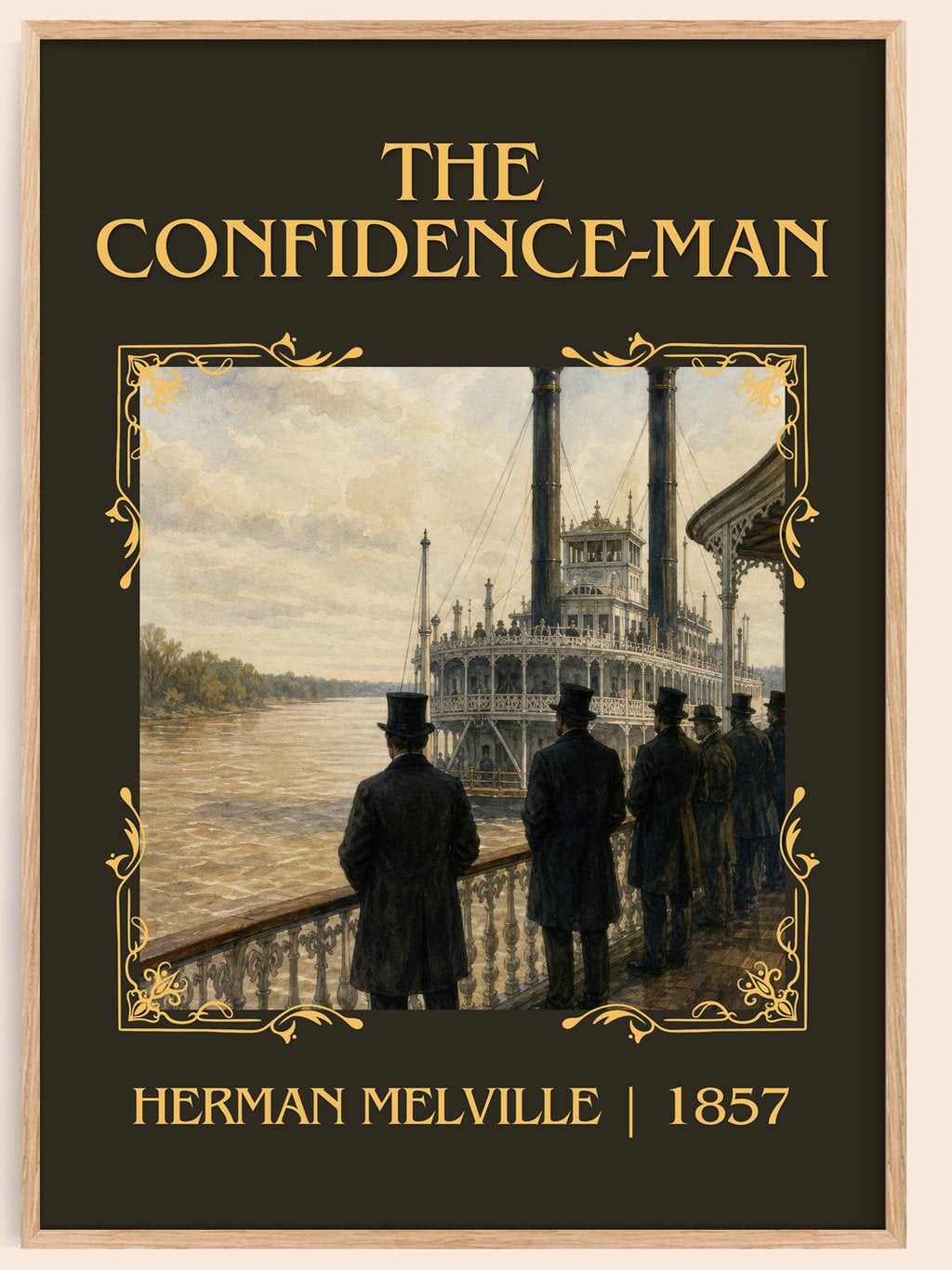 The Confidence-Man Classic Book Art Print by Herman Melville – book poster