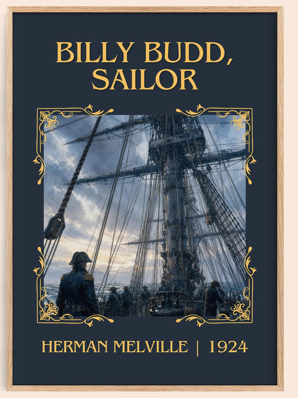 Billy Budd, Sailor Classic Book Art Print by Herman Melville – book poster