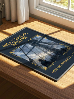 Billy Budd, Sailor Classic Book Art Print by Herman Melville – print on a sunlit desk