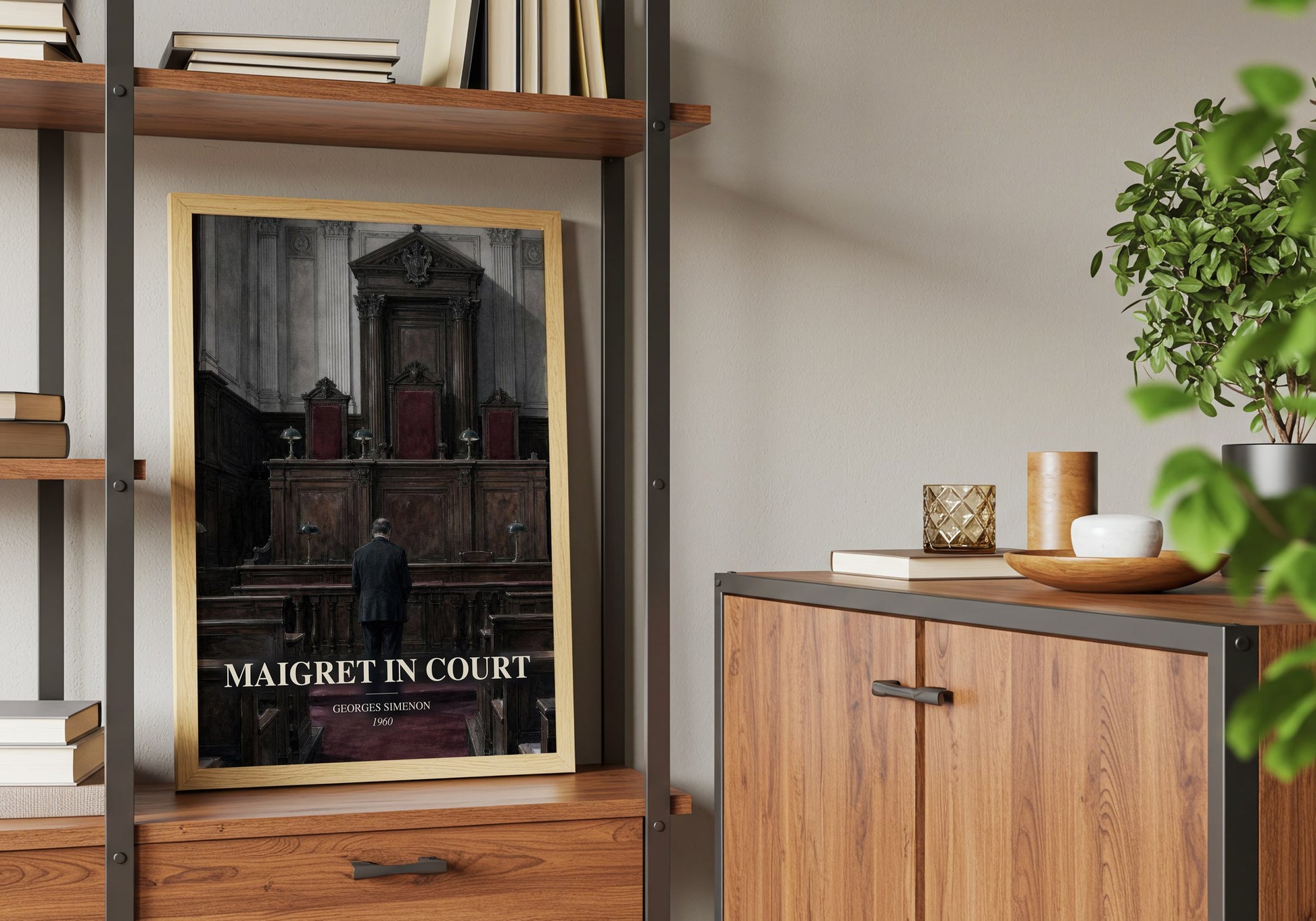 Maigret In Court book watercolour illustration paper finish options – matte satin gloss