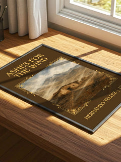 Ashes For The Wind Classic Book Art Print by Hernando Téllez – print on a sunlit desk