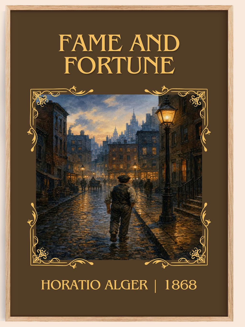 Fame And Fortune Classic Book Art Print by Horatio Alger – book poster