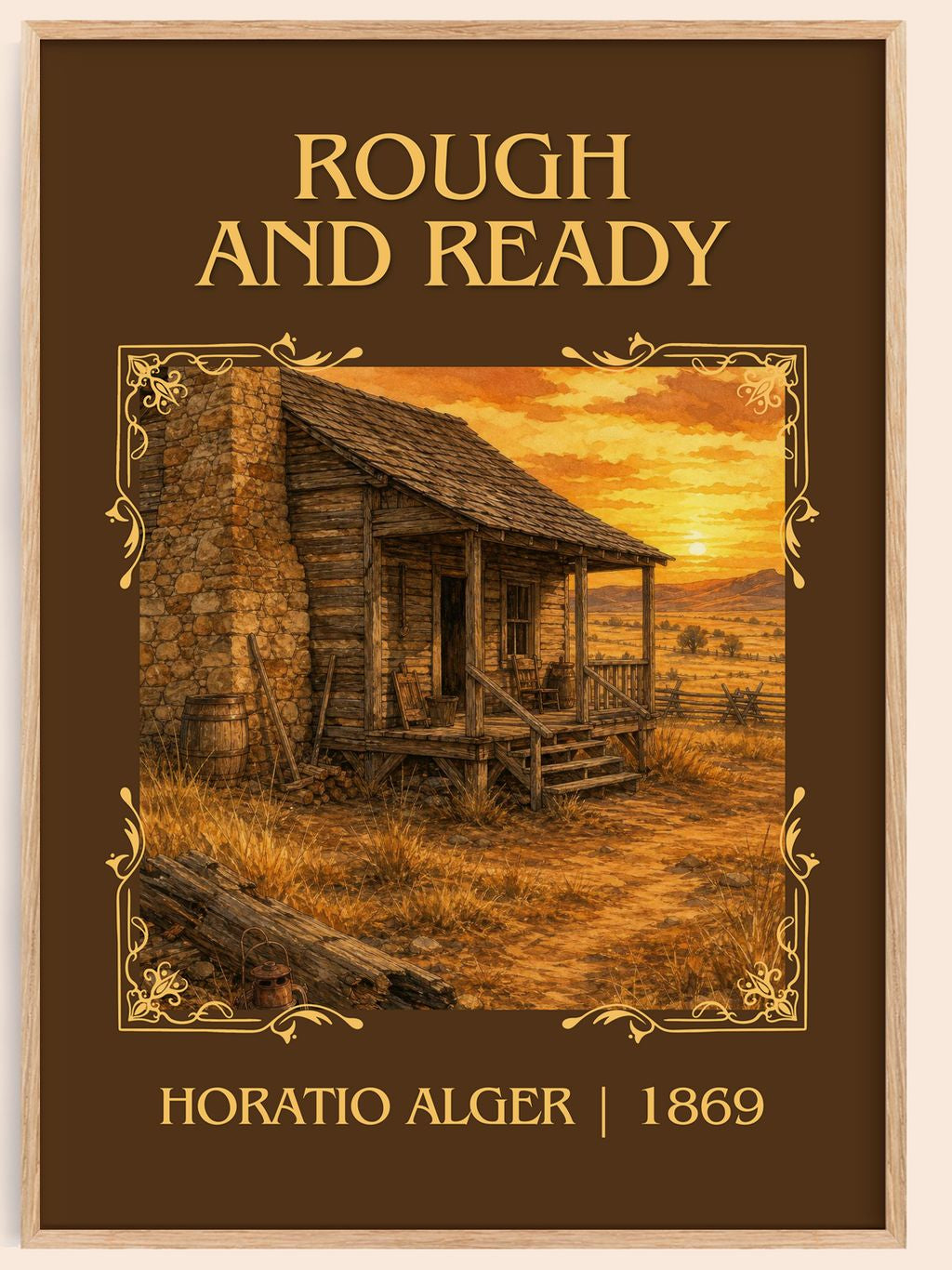 Rough And Ready Classic Book Art Print by Horatio Alger – book poster