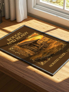 Rough And Ready Classic Book Art Print by Horatio Alger – print on a sunlit desk