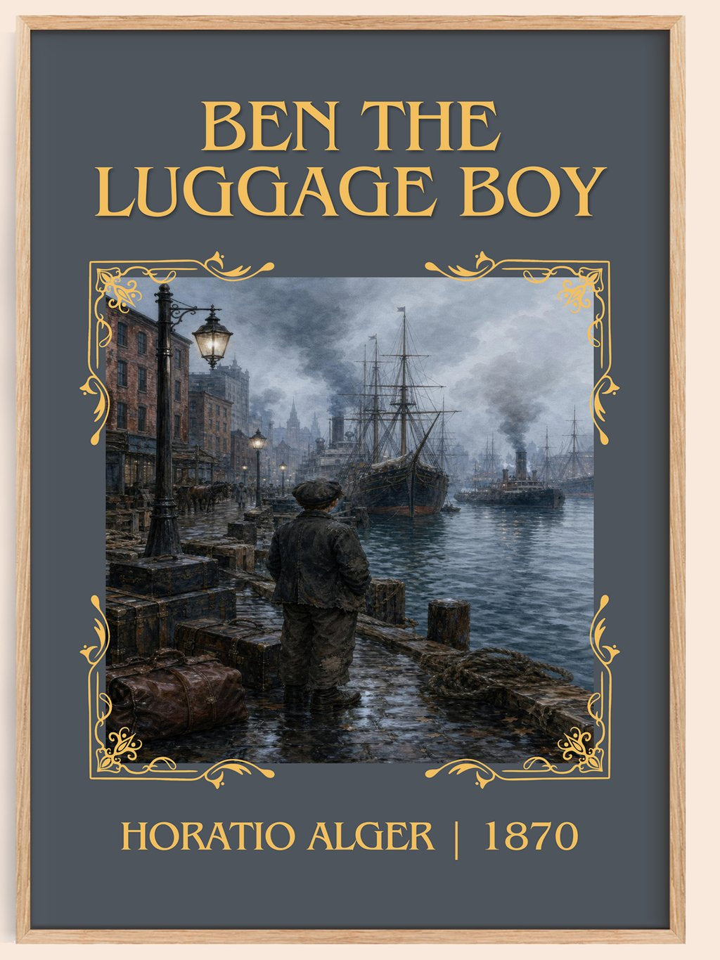 Ben The Luggage Boy Classic Book Art Print by Horatio Alger – book poster