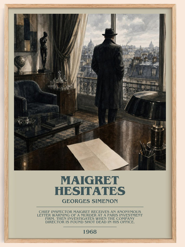 Maigret Hesitates Bookish Wall Art by Georges Simenon