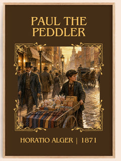 Paul The Peddler Classic Book Art Print by Horatio Alger – book poster