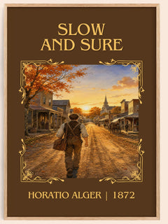 Slow And Sure Classic Book Art Print by Horatio Alger – book poster