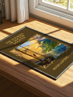 The Voyages Of Doctor Dolittle Classic Book Art Print by Hugh Lofting – print on a sunlit desk