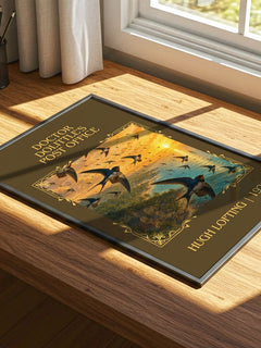 Doctor Dolittle's Post Office Classic Book Art Print by Hugh Lofting – print on a sunlit desk