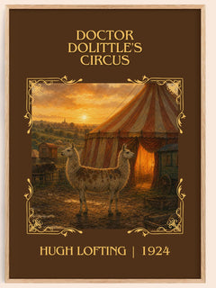 Doctor Dolittle's Circus Classic Book Art Print by Hugh Lofting – book poster