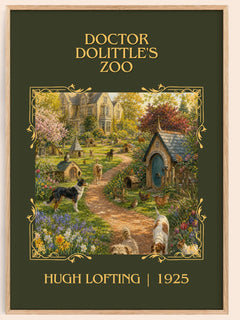 Doctor Dolittle's Zoo Classic Book Art Print by Hugh Lofting – book poster