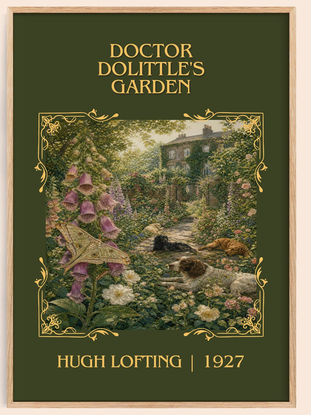 Doctor Dolittle's Garden Classic Book Art Print by Hugh Lofting – book poster