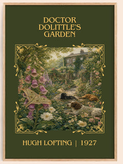 Doctor Dolittle's Garden Classic Book Art Print by Hugh Lofting – book poster