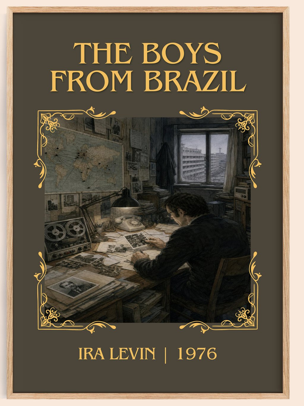 The Boys From Brazil Classic Book Art Print by Ira Levin – book poster