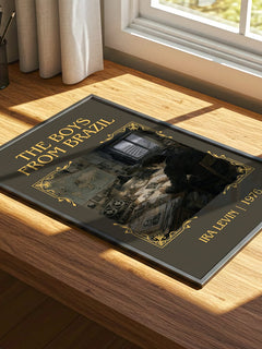 The Boys From Brazil Classic Book Art Print by Ira Levin – print on a sunlit desk