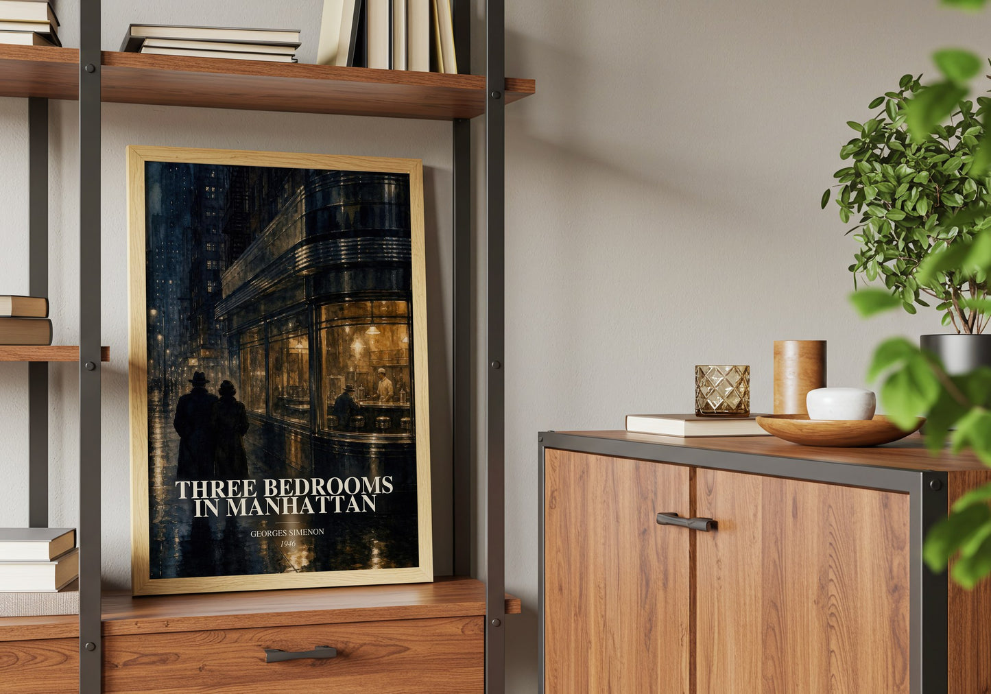 Three Bedrooms In Manhattan book watercolour illustration paper finish options – matte satin gloss