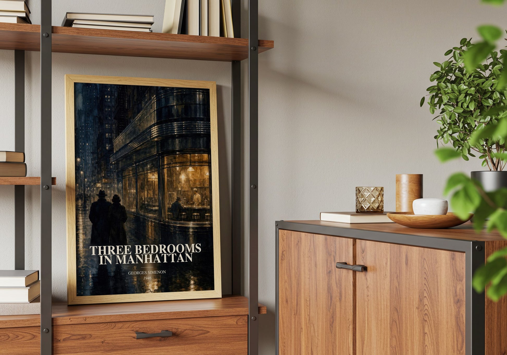 Three Bedrooms In Manhattan book watercolour illustration paper finish options – matte satin gloss