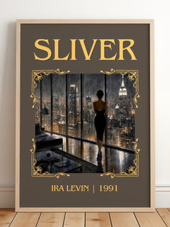 Sliver Classic Book Art Print by Ira Levin – framed print leaning on a wooden floor