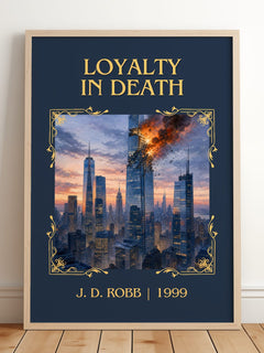 Loyalty In Death Classic Book Art Print by J. D. Robb – framed print leaning on a wooden floor