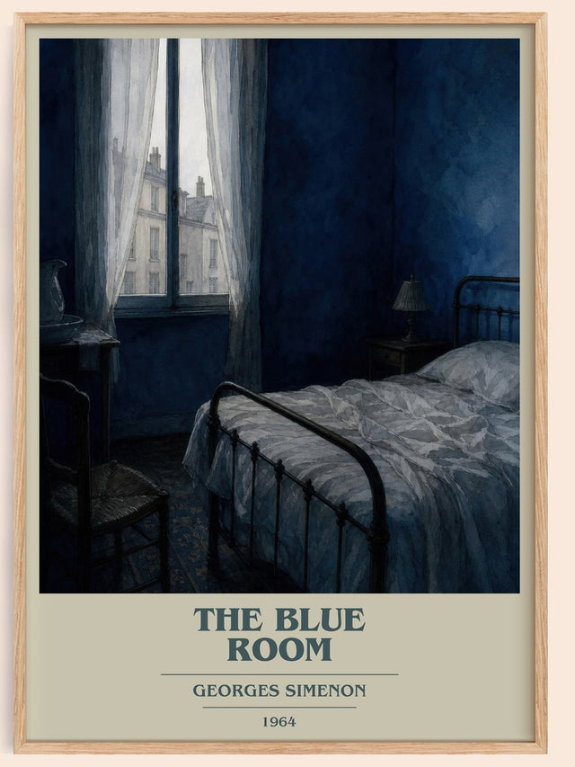 The Blue Room Book Cover Poster by Georges Simenon