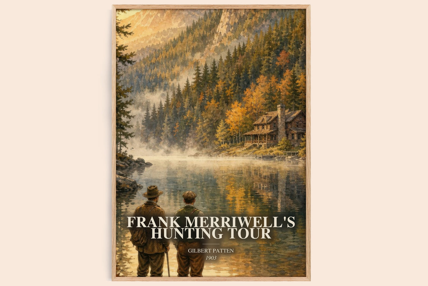 Frank Merriwell'S Hunting Tour watercolour book poster by Gilbert Patten – framed literary art print