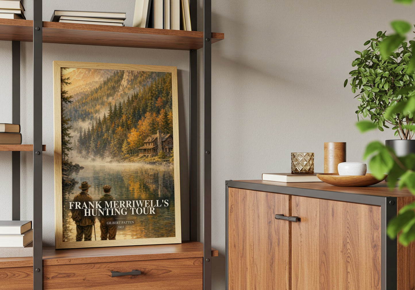 Frank Merriwell'S Hunting Tour book watercolour illustration paper finish options – matte satin gloss