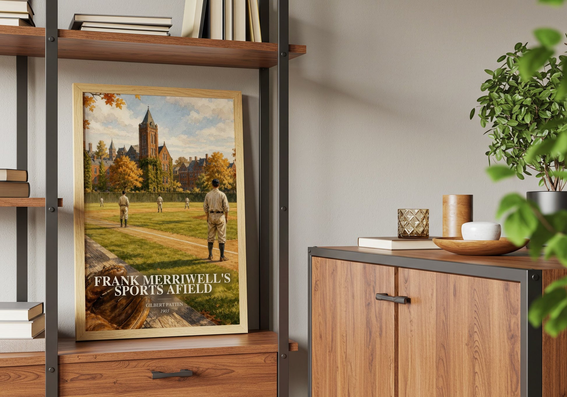 Frank Merriwell'S Sports Afield book watercolour illustration paper finish options – matte satin gloss