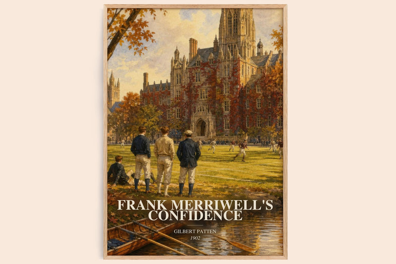 Frank Merriwell'S Confidence watercolour book poster by Gilbert Patten – framed literary art print
