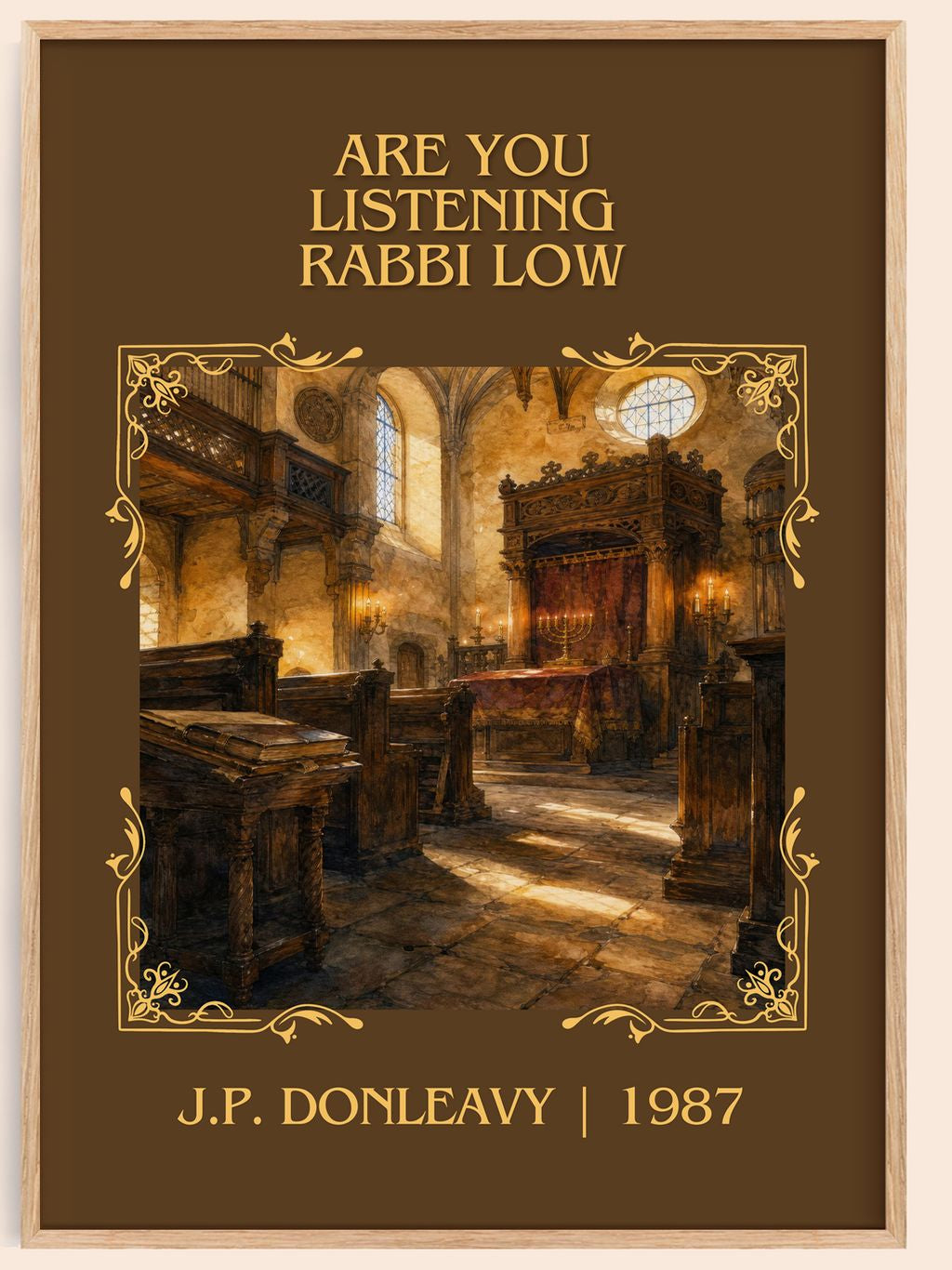 Are You Listening Rabbi Löw Classic Book Art Print by J.P. Donleavy – book poster