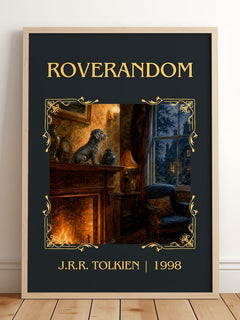 Roverandom Classic Book Art Print by J.R.R. Tolkien – framed print leaning on a wooden floor