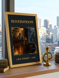 Roverandom Classic Book Art Print by J.R.R. Tolkien – framed print on a city-view windowsill
