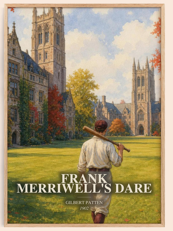Frank Merriwell'S Dare watercolour book poster by Gilbert Patten – framed literary art print