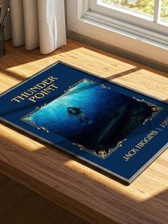 Thunder Point Classic Book Art Print by Jack Higgins – print on a sunlit desk