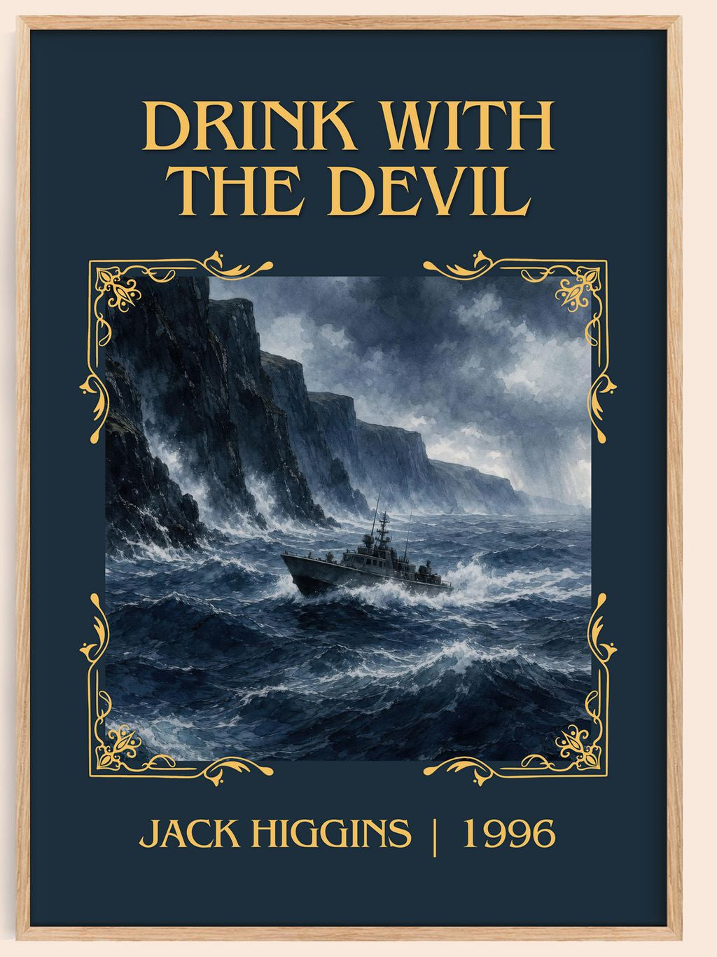 Drink With The Devil Classic Book Art Print by Jack Higgins – book poster
