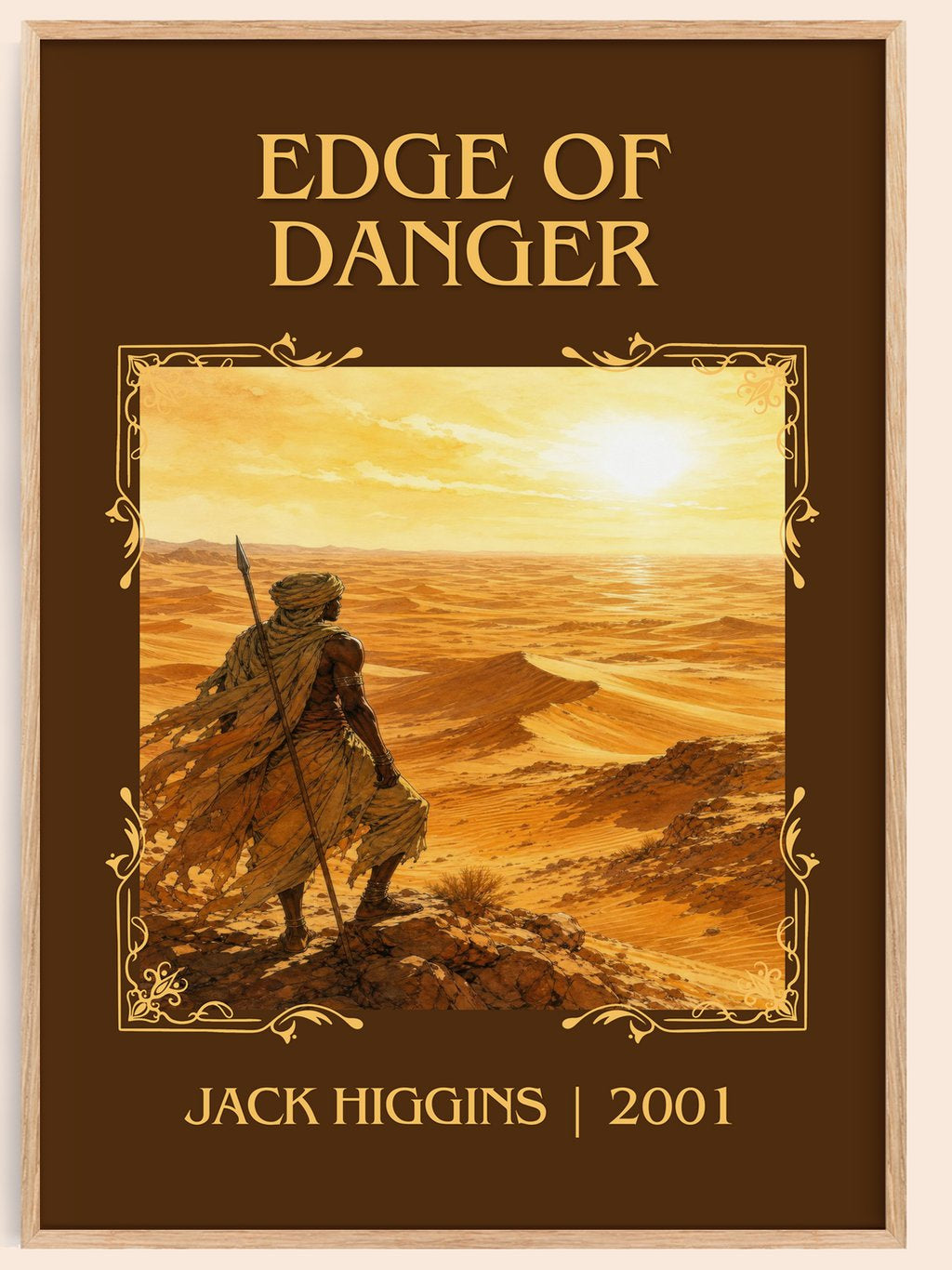 Edge Of Danger Classic Book Art Print by Jack Higgins – book poster