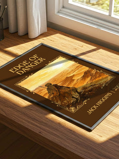 Edge Of Danger Classic Book Art Print by Jack Higgins – print on a sunlit desk