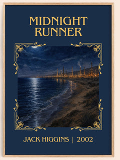 Midnight Runner Classic Book Art Print by Jack Higgins – book poster