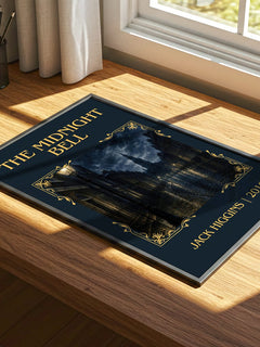 The Midnight Bell Classic Book Art Print by Jack Higgins – print on a sunlit desk