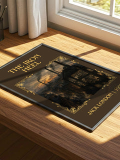 The Iron Heel Classic Book Art Print by Jack London – print on a sunlit desk