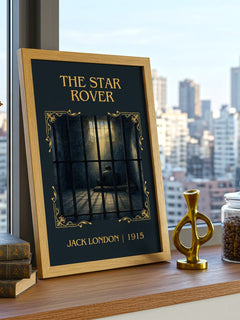 The Star Rover Classic Book Art Print by Jack London – framed print on a city-view windowsill