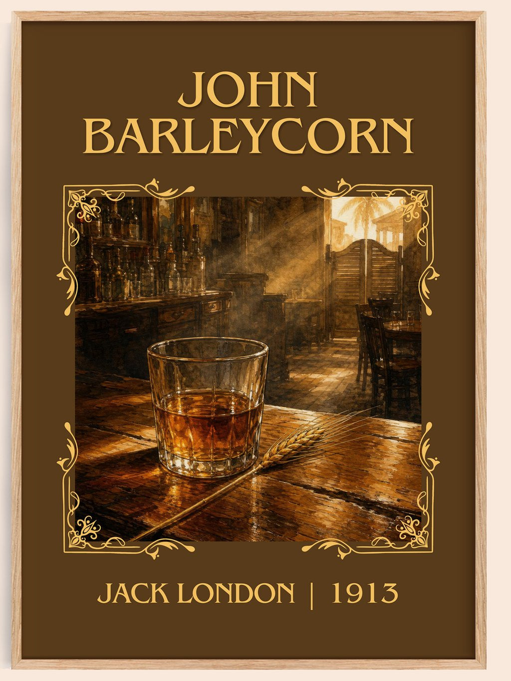 John Barleycorn Classic Book Art Print by Jack London – book poster