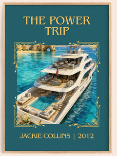 The Power Trip Classic Book Art Print by Jackie Collins – book poster